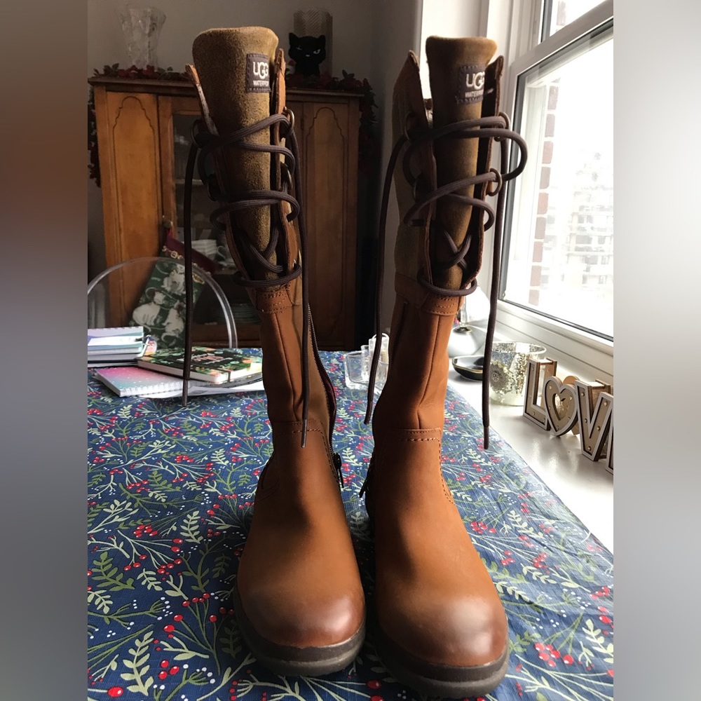 Never Worn UGG Elsa Tan Tall Boots 6.5